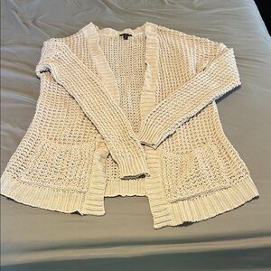 Women's Cream/Tan Knit Cardigan Sweater